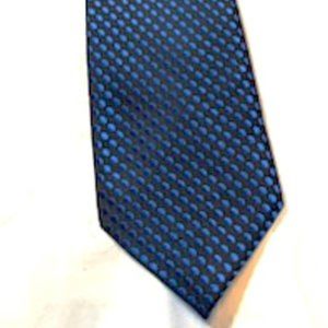 Kailong blue and black polkadot dress tie